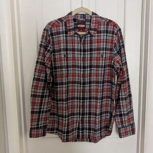 Alesbury‎ Men's Plaid Flannel Shirt LARGE Soft Casual Work Wear Winter